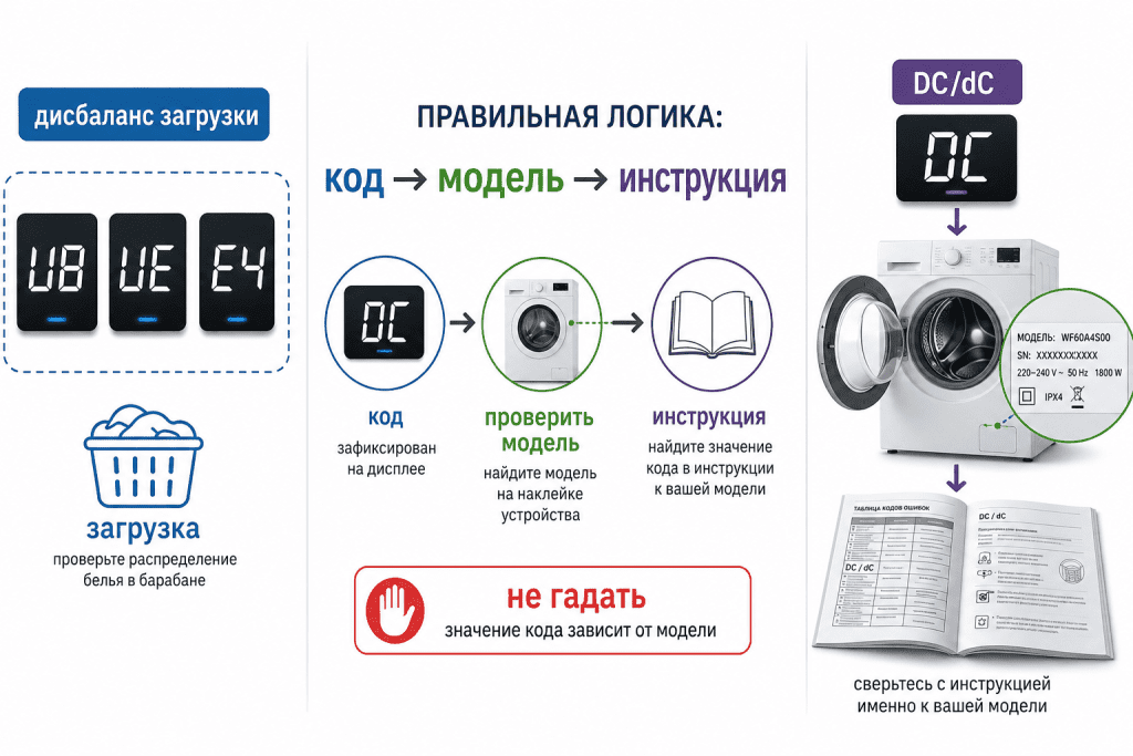 Разные коды требуют проверки по модели