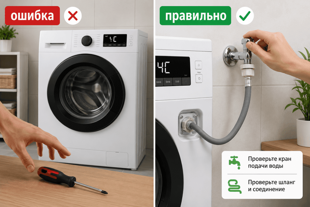 Ошибка разборки до простых проверок