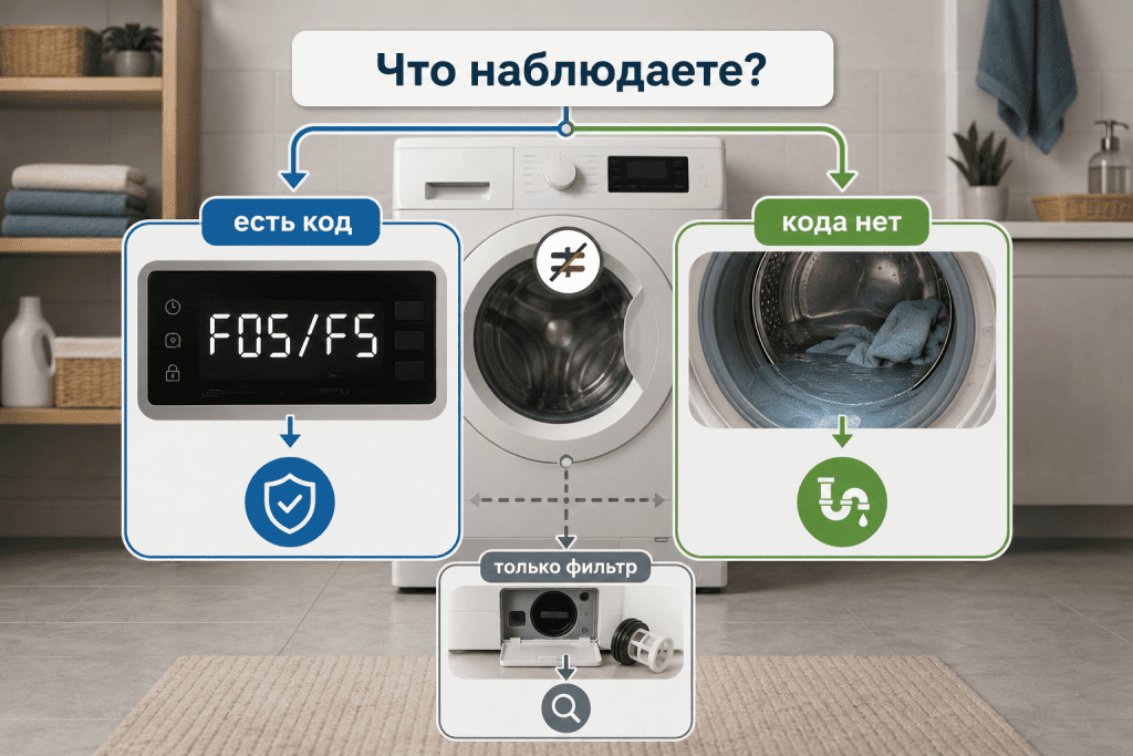 Развилка подтверждённого F05 и общего неслива