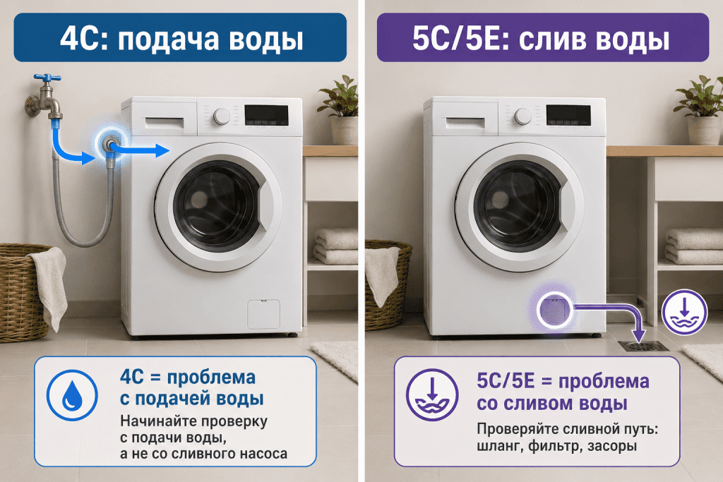 Разница между заливом воды и сливом