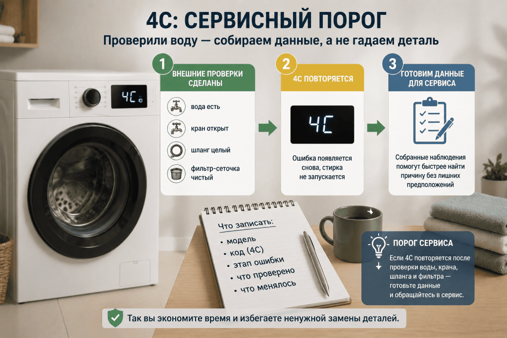 Сервисный порог после повторной ошибки
