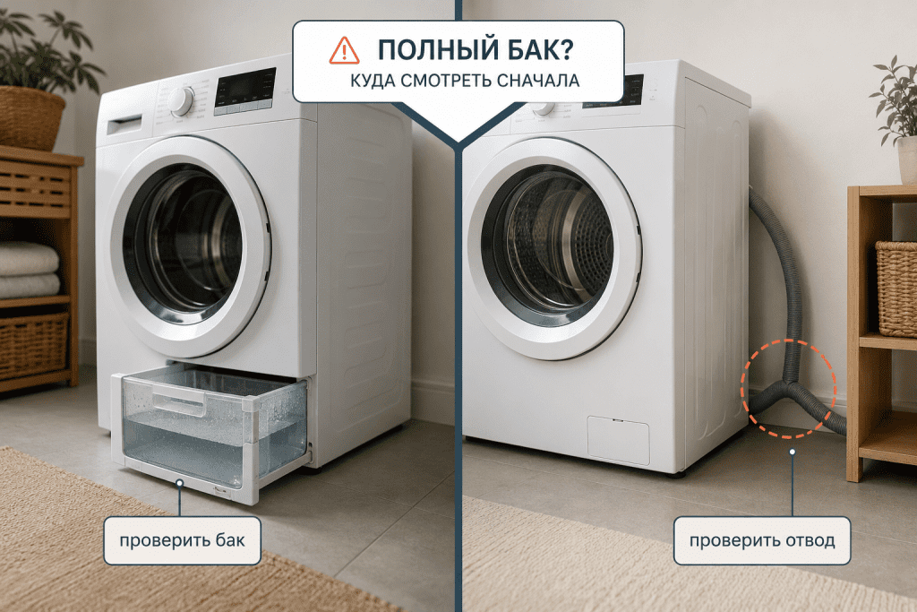 Развилка между баком и сливным шлангом