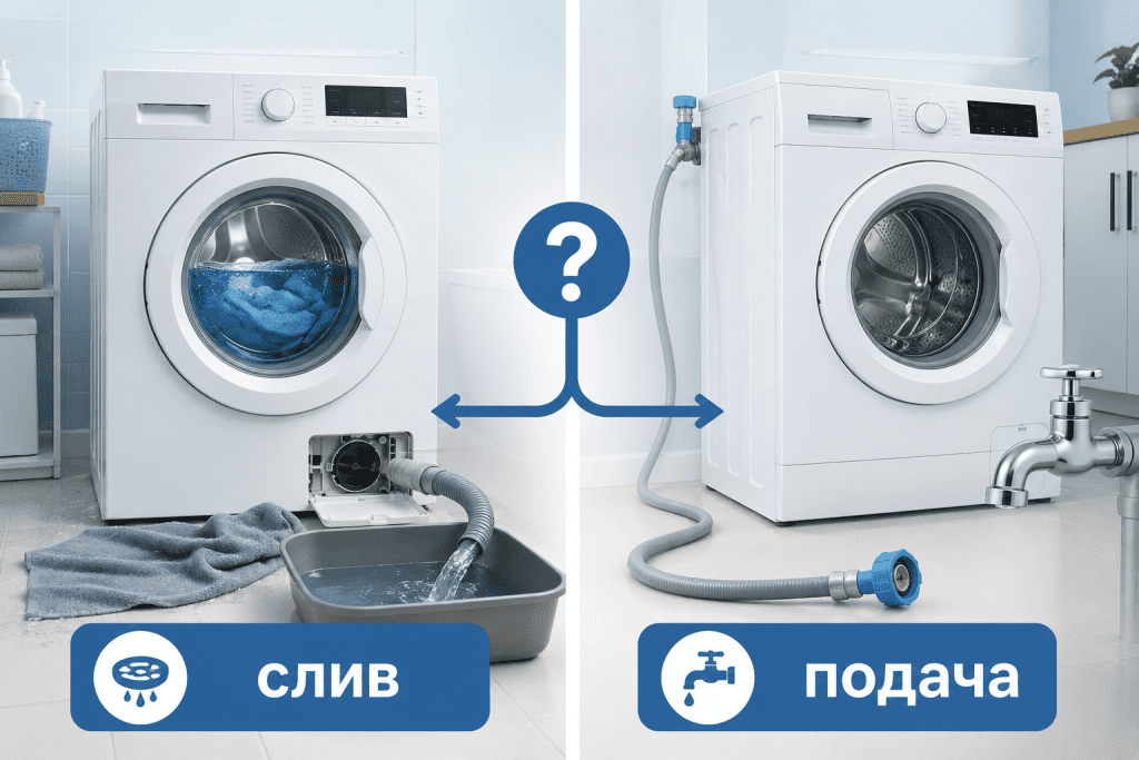 Слив и набор воды требуют разных проверок