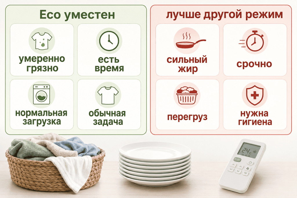 Когда Eco подходит для бытовой техники