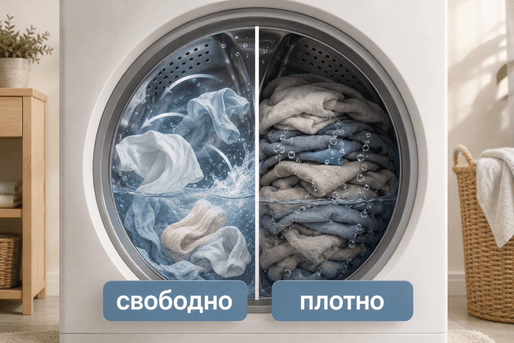 Малая загрузка лучше промывается в коротком цикле