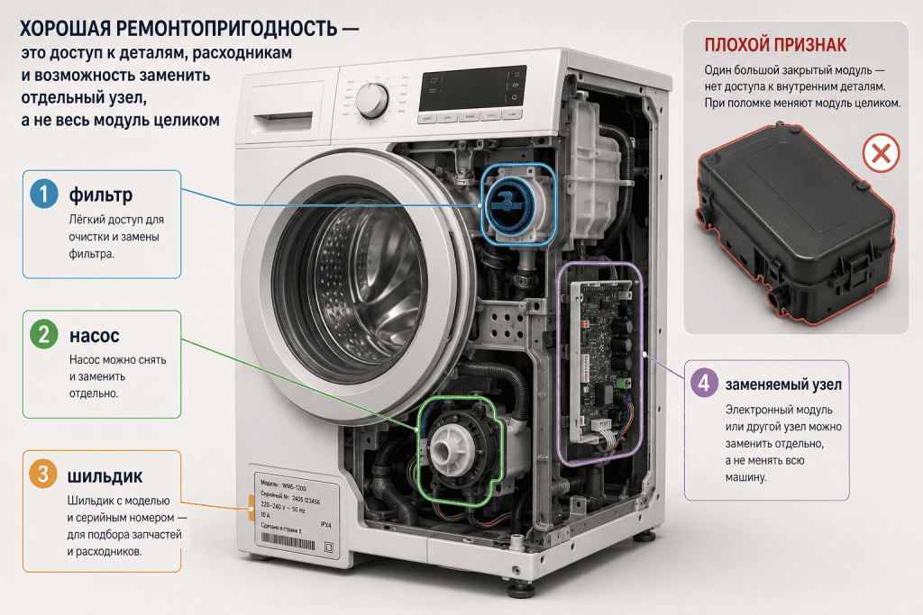 признаки техники, которую проще обслуживать