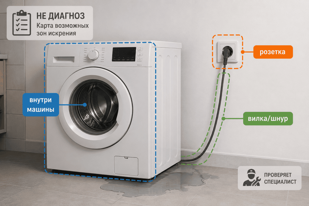 Искрение нельзя привязать к одной детали