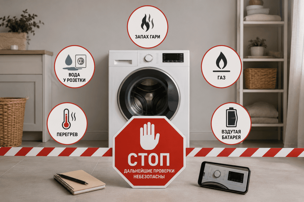 стоп-сигналы, при которых проверку прекращают