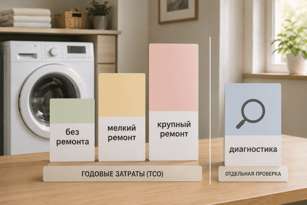 Ремонтный резерв для стиральной машины как сценарный диапазон, а не точная обещанная цена