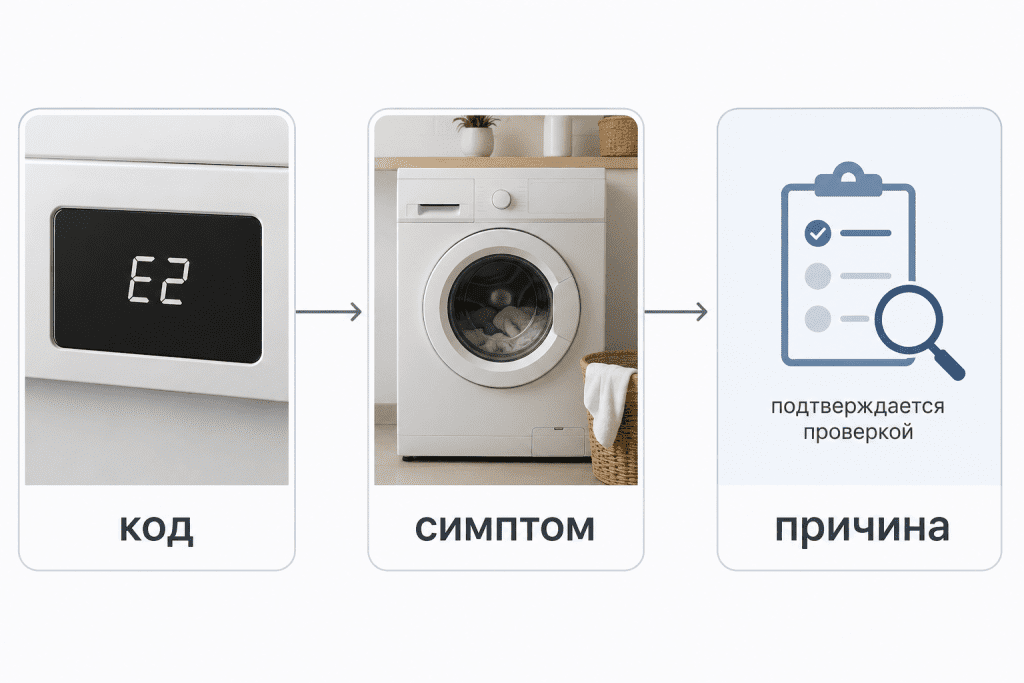 Разделение кода, симптома и подтверждённой причины