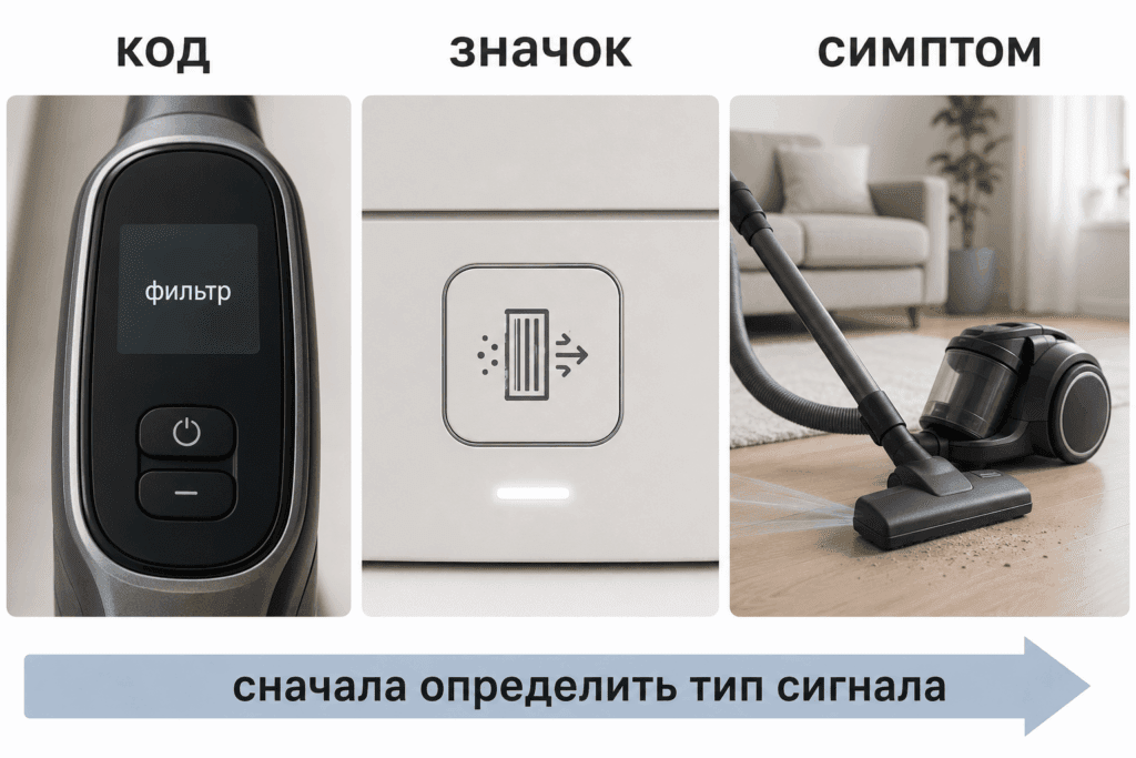 Разделение кода, значка и симптома