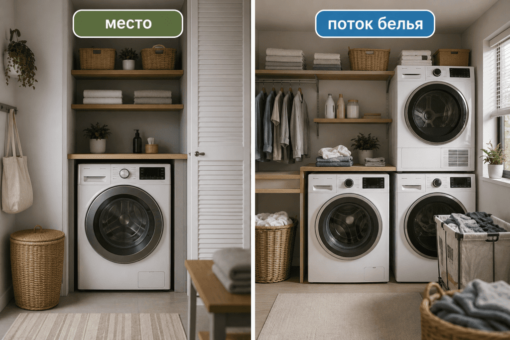 Компактность конкурирует с потоком белья