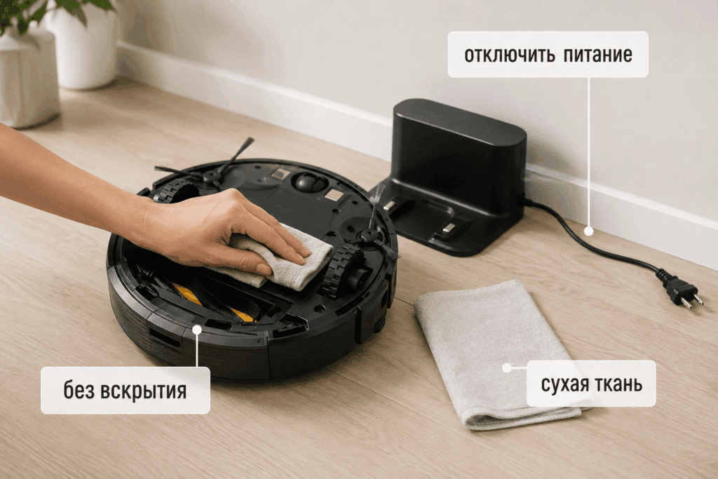 Безопасная очистка без вскрытия базы