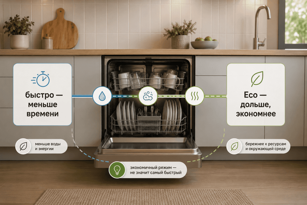 Eco-режим может длиться дольше, потому что экономит ресурсы не за счёт скорости