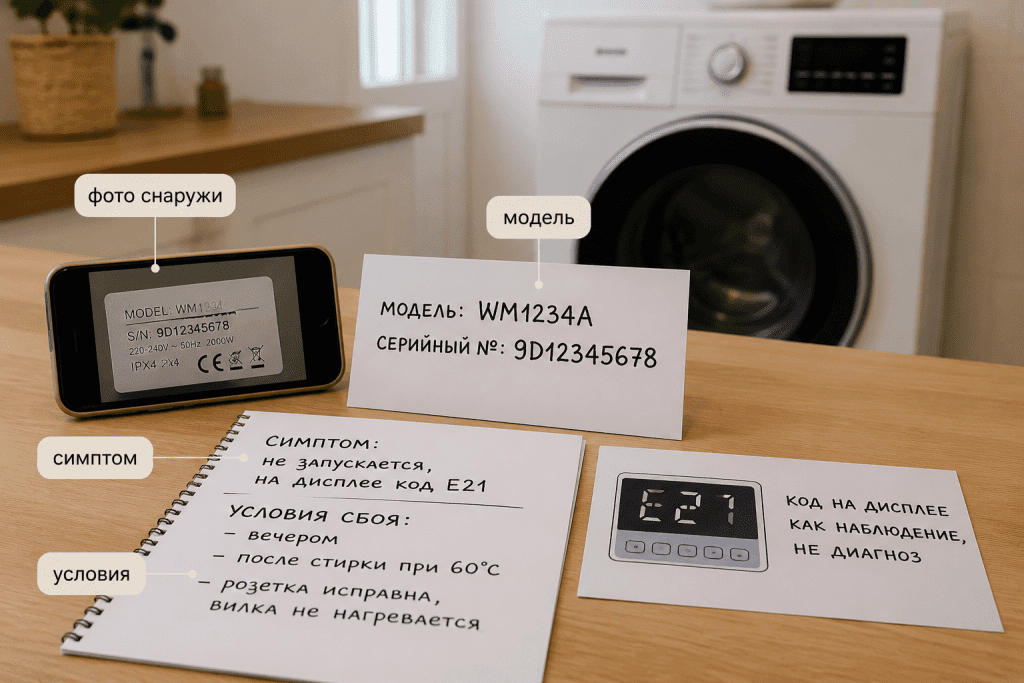 Какие внешние данные можно собрать о неисправности без разборки прибора
