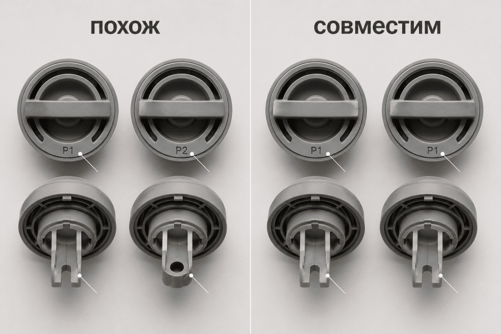Похожая форма не гарантирует точную совместимость