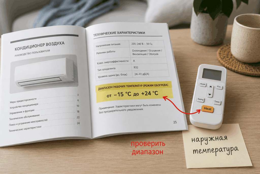 Выбор обогрева начинается с паспорта модели