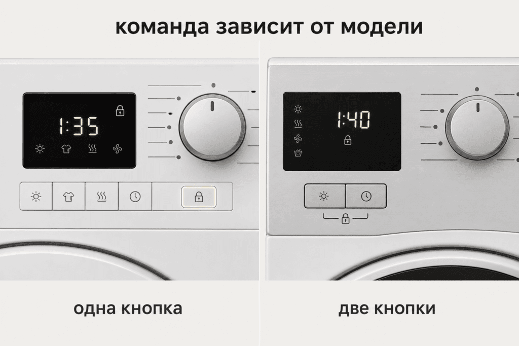 Одинаковый замок при разных командах
