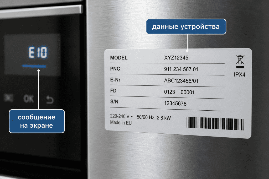 Табличка содержит идентификаторы, не поломку