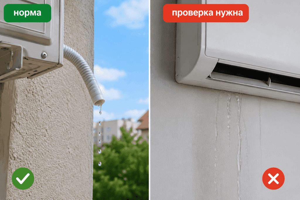 Разница между штатным сливом и протечкой