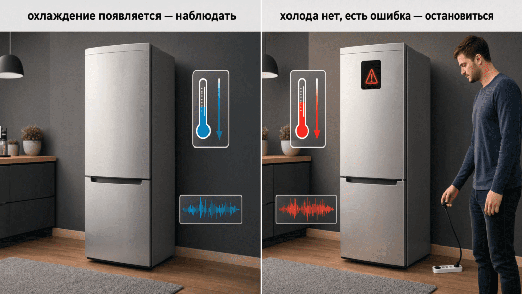 Нормальный набор холода и тревожные признаки запуска