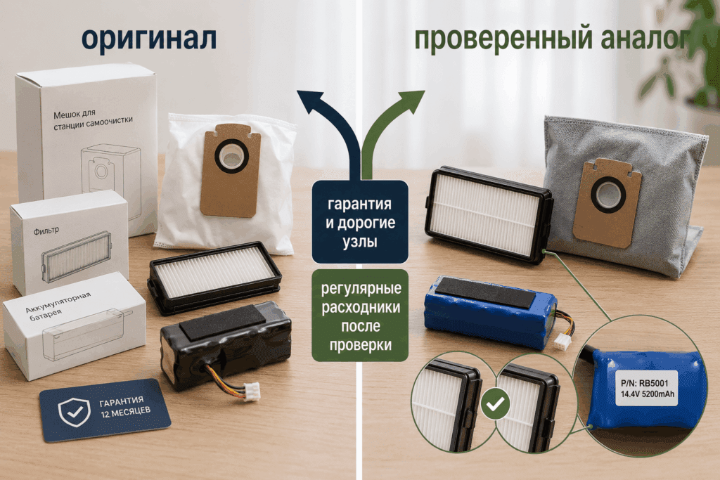 Развилка между оригиналом и проверенным аналогом