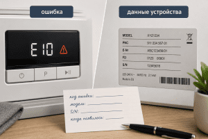 Код ошибки, код модели и серийный номер: как не путать