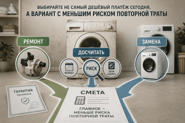 Три пути после сметы: ремонт, досчёт, замена