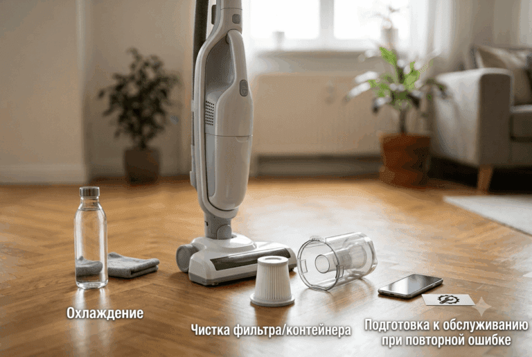 Безопасный маршрут при перегреве пылесоса
