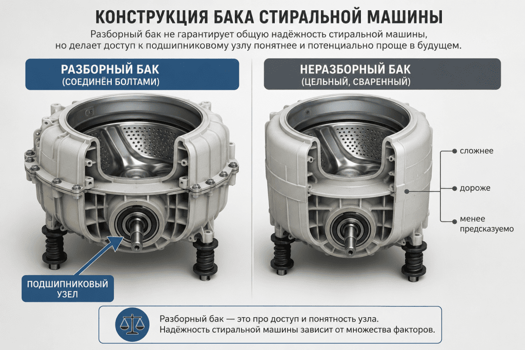 Неразборный бак повышает ремонтную неопределённость
