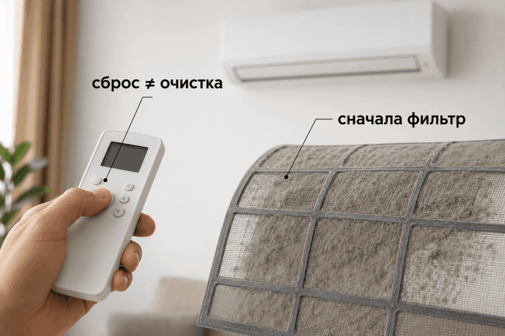Сброс не заменяет проверку фильтра