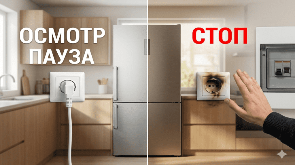 Безопасная развилка перед повторным запуском холодильника