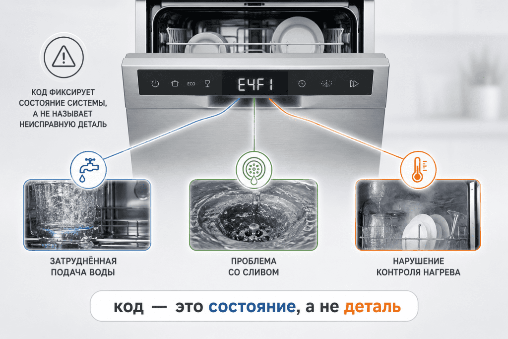 Один код может иметь несколько возможных причин