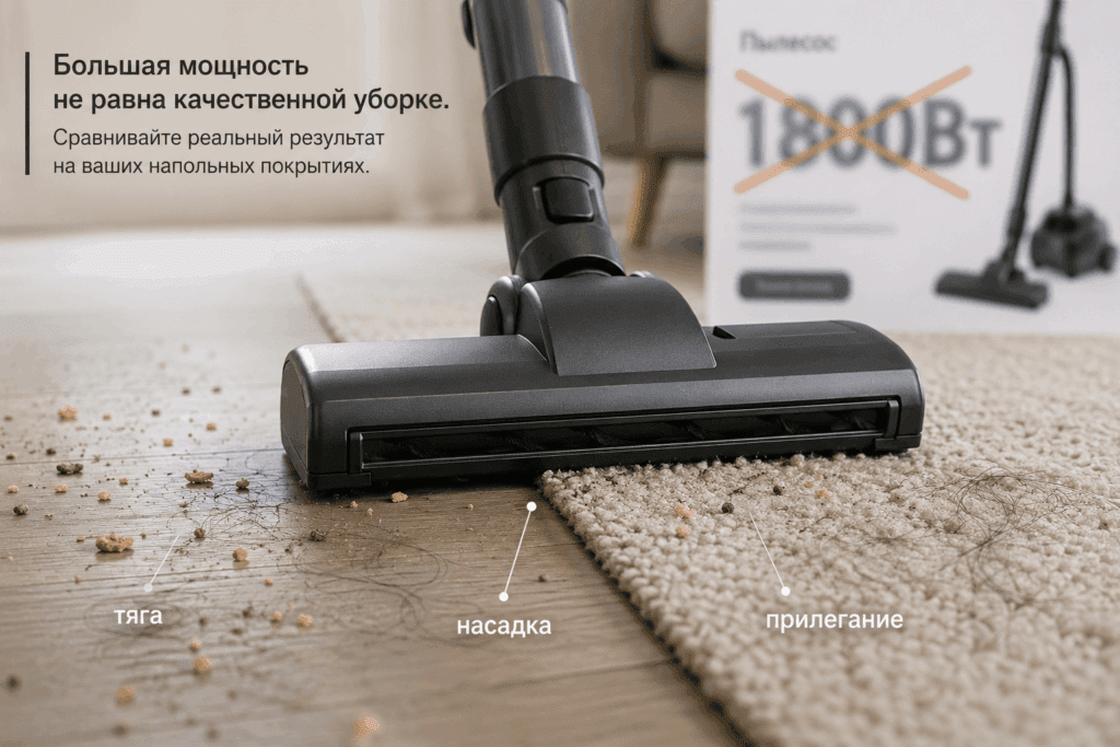 Рабочая уборка важнее цифры мощности