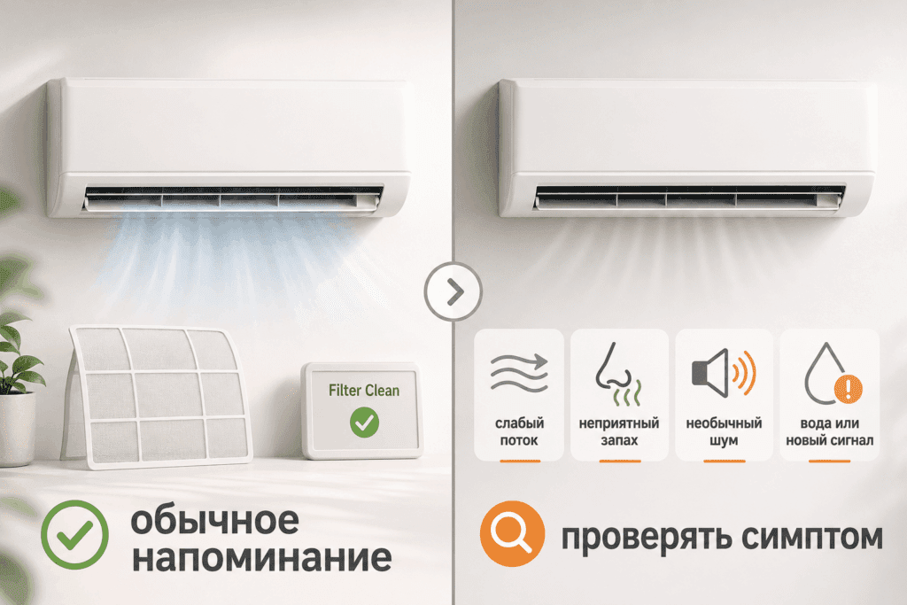 Симптомы переводят проверку в другую ветку
