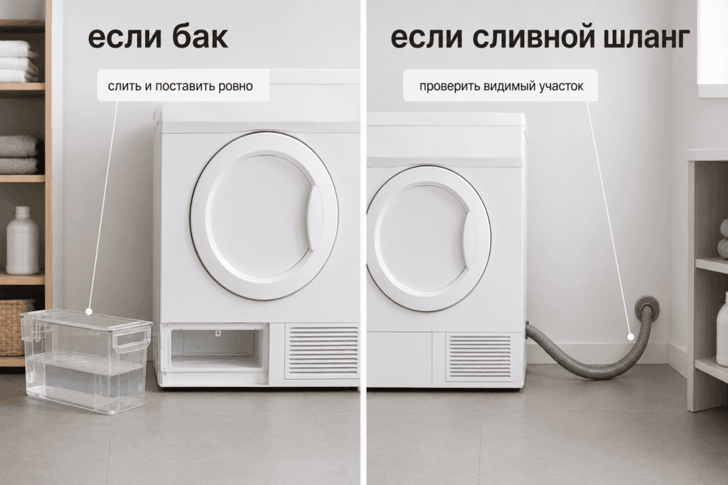 Развилка между баком и сливным шлангом