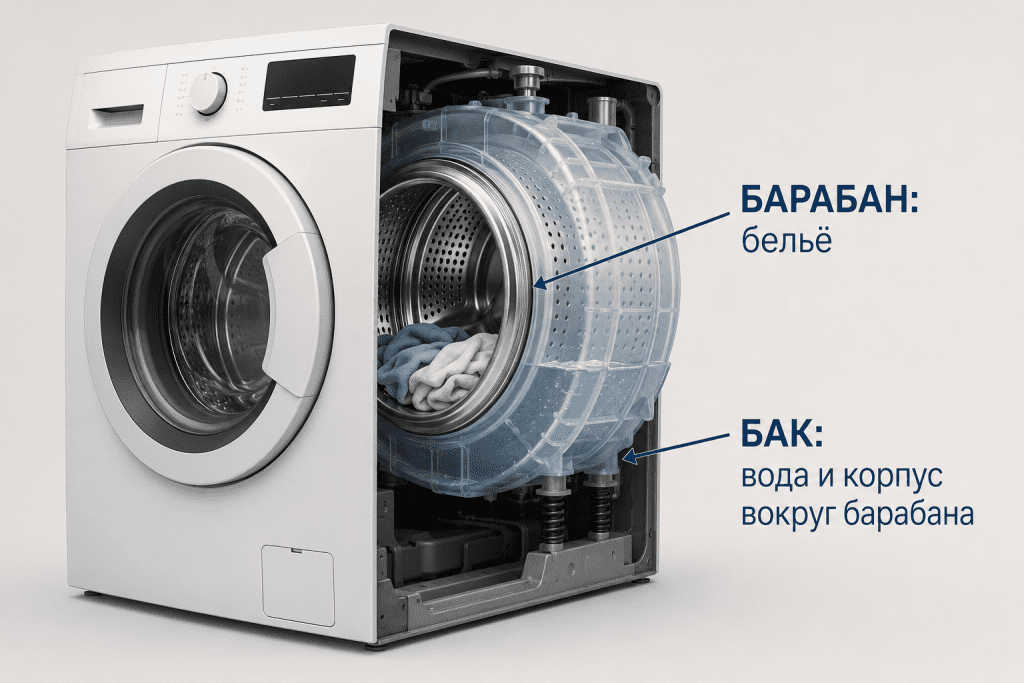 Бак и барабан не одно и то же