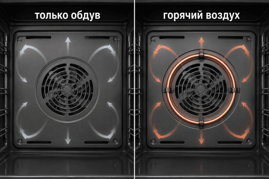 Вентилятор и кольцевой нагреватель различаются