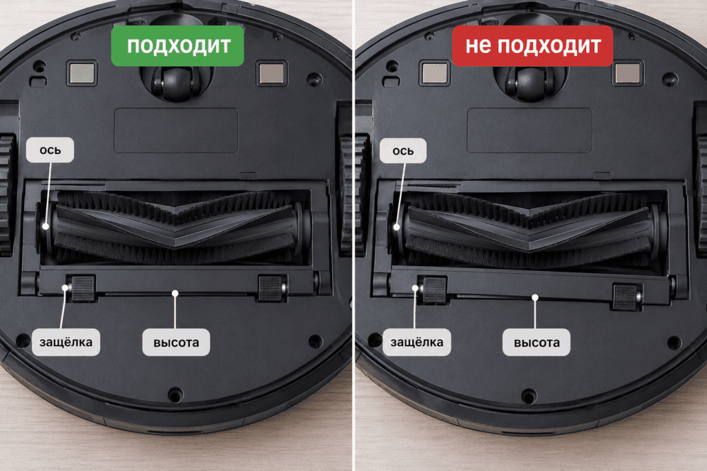 Внешне похожие щётки могут не совместиться