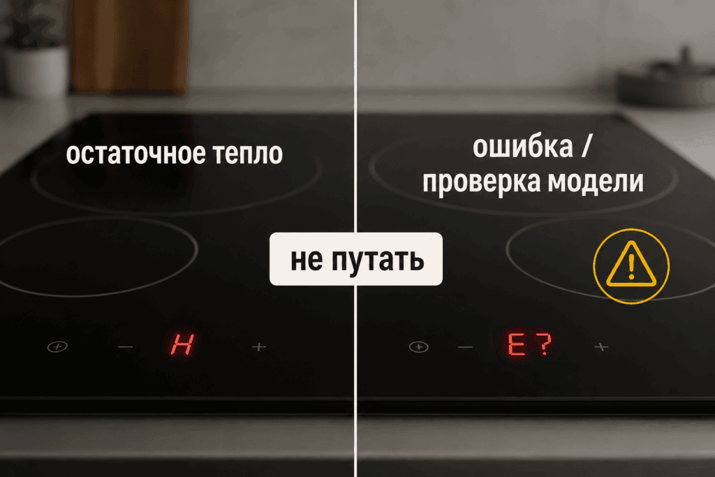 Отличие остаточного тепла от кода перегрева