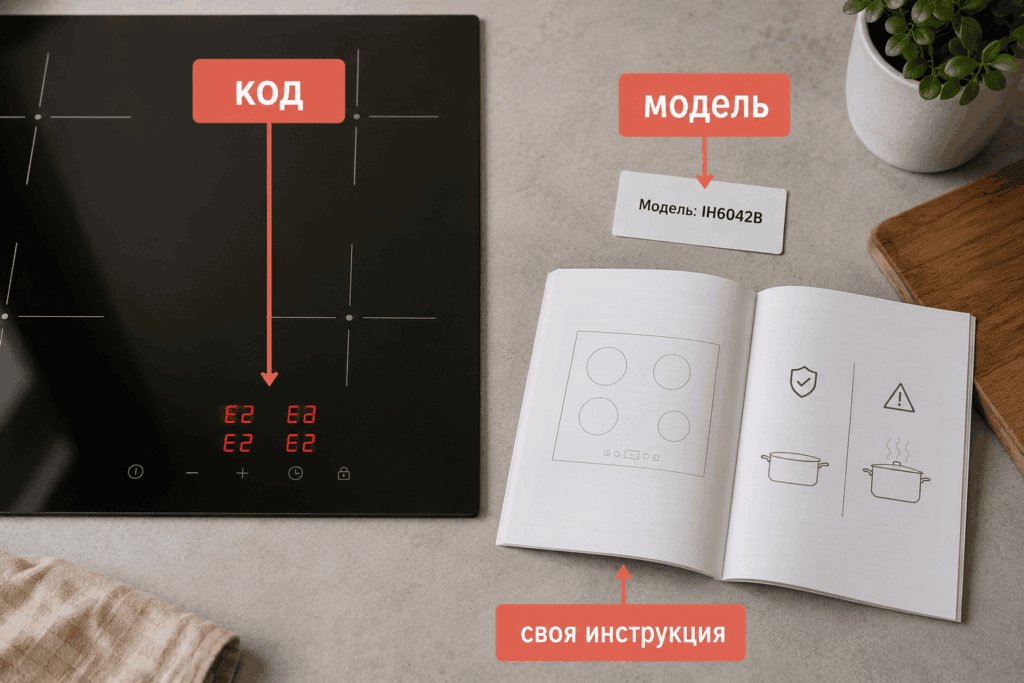 Одинаковые коды требуют инструкции своей модели