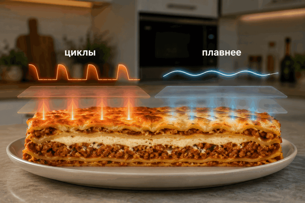 Плавный нагрев отличается от импульсного режима