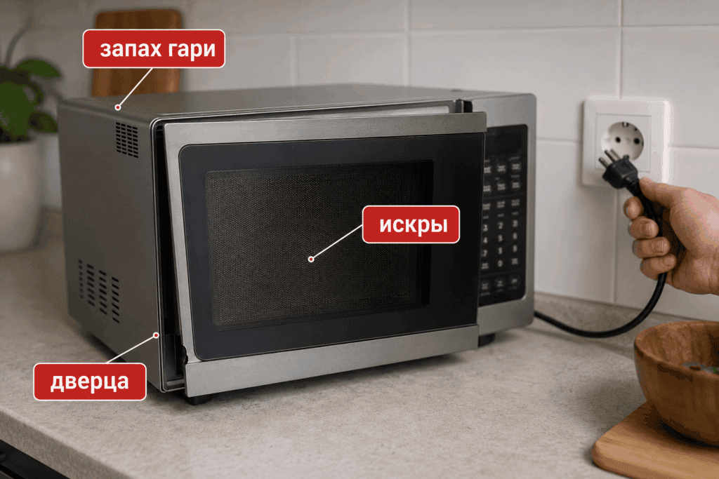 Опасные признаки до повторного запуска