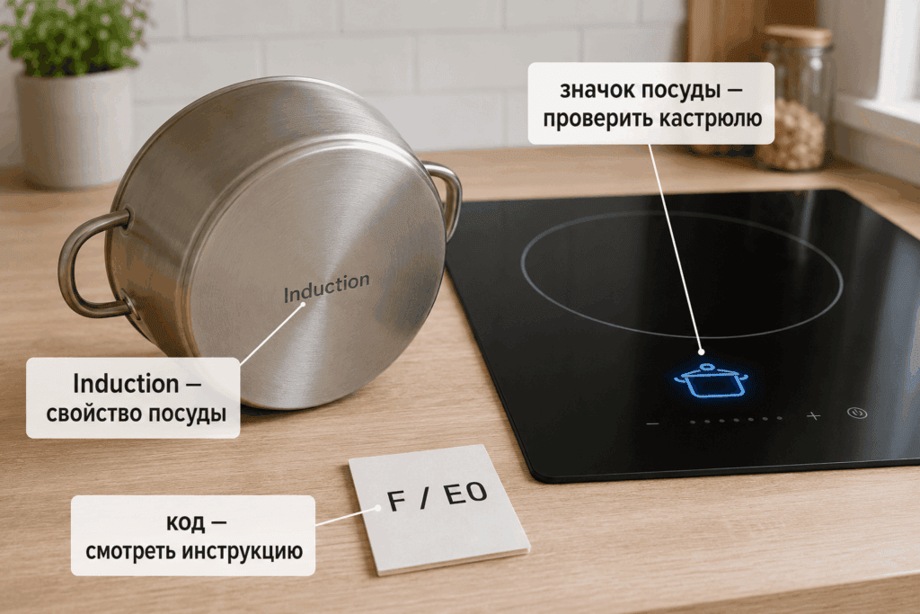 Разные символы ведут к разным действиям